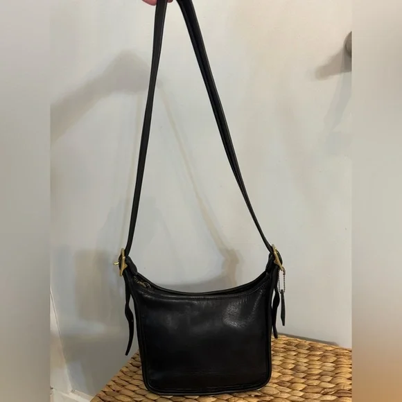 Coach Vintage Janice Legacy Bag Black Leather - Picture 2 of 11